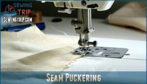 seam puckering