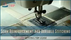 seam reinforcement and durable stitching