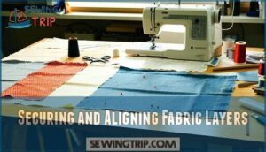 securing and aligning fabric layers
