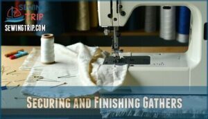 securing and finishing gathers