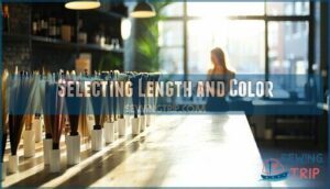selecting length and color
