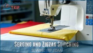 serging and zigzag stitching