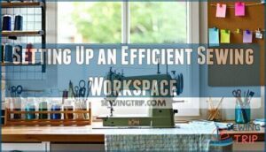 setting up an efficient sewing workspace