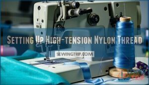 setting up high-tension nylon thread
