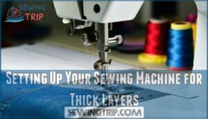 setting up your sewing machine for thick layers