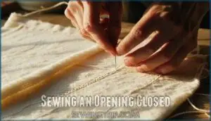 sewing an opening closed
