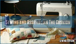 sewing and assembling the cushion