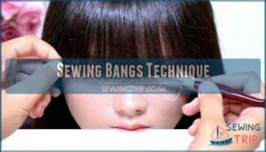 sewing bangs technique