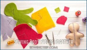 sewing body pieces together