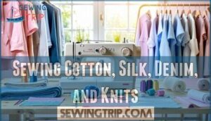sewing cotton, silk, denim, and knits