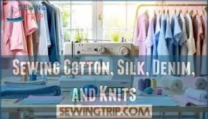 sewing cotton, silk, denim, and knits