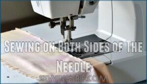 sewing on both sides of the needle