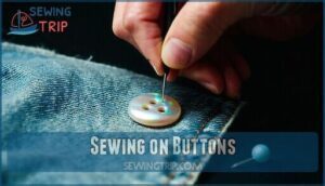 sewing on buttons