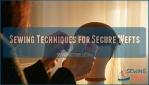 sewing techniques for secure wefts