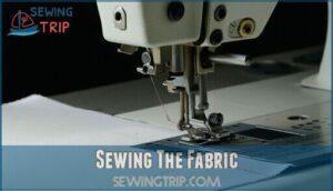 sewing the fabric