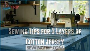 sewing tips for 3 layers of cotton jersey