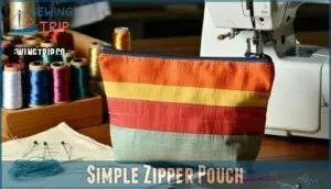 simple zipper pouch