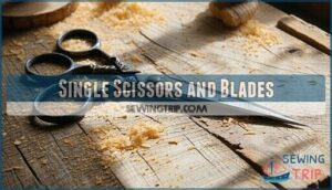 single scissors and blades