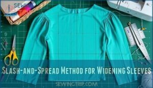 slash-and-spread method for widening sleeves