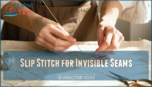 slip stitch for invisible seams