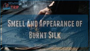 smell and appearance of burnt silk