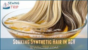 soaking synthetic hair in acv