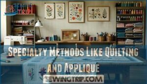 specialty methods like quilting and applique