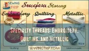 specialty threads: embroidery, quilting, and metallic