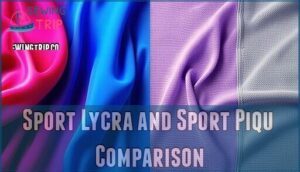 sport lycra and sport piqué comparison