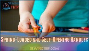 spring-loaded and self-opening handles