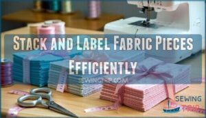 stack and label fabric pieces efficiently
