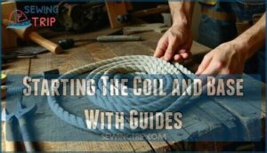 starting the coil and base with guides