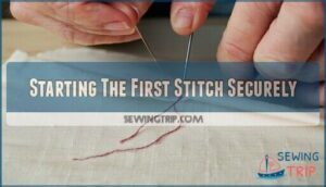 starting the first stitch securely