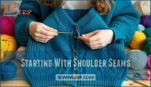 starting with shoulder seams