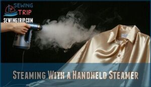 steaming with a handheld steamer