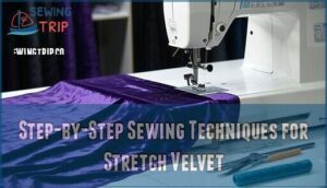 step-by-step sewing techniques for stretch velvet