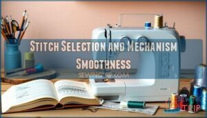 stitch selection and mechanism smoothness