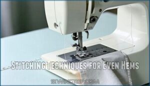 stitching techniques for even hems