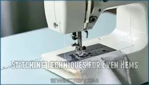 stitching techniques for even hems