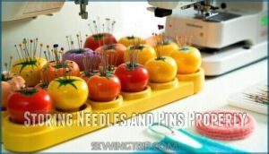 storing needles and pins properly