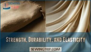 strength, durability, and elasticity