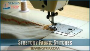 stretchy fabric stitches