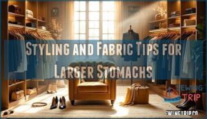 styling and fabric tips for larger stomachs