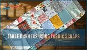 table runners using fabric scraps