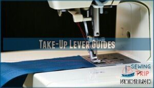 take-up lever guides