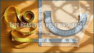 tape measures and sewing gauges