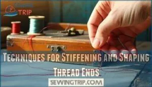 techniques for stiffening and shaping thread ends