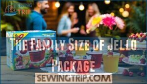 the family size of jello package