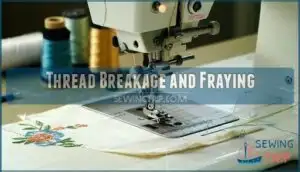 thread breakage and fraying
