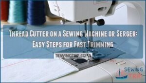 thread cutter on a sewing machine or serger